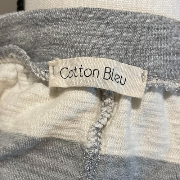 Cotton Bleu Womens Striped Sht Sl Ruffle Back Pullover Shirt sz L (No sz Label) - Picture 3 of 3